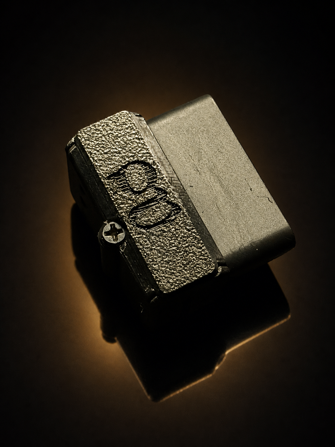 Project module in dramatic amber light