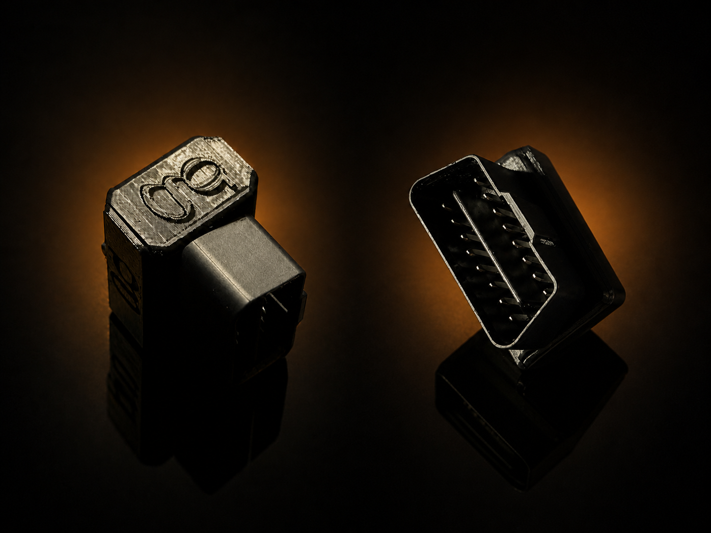 Project close-up showing textured enclosure and connector